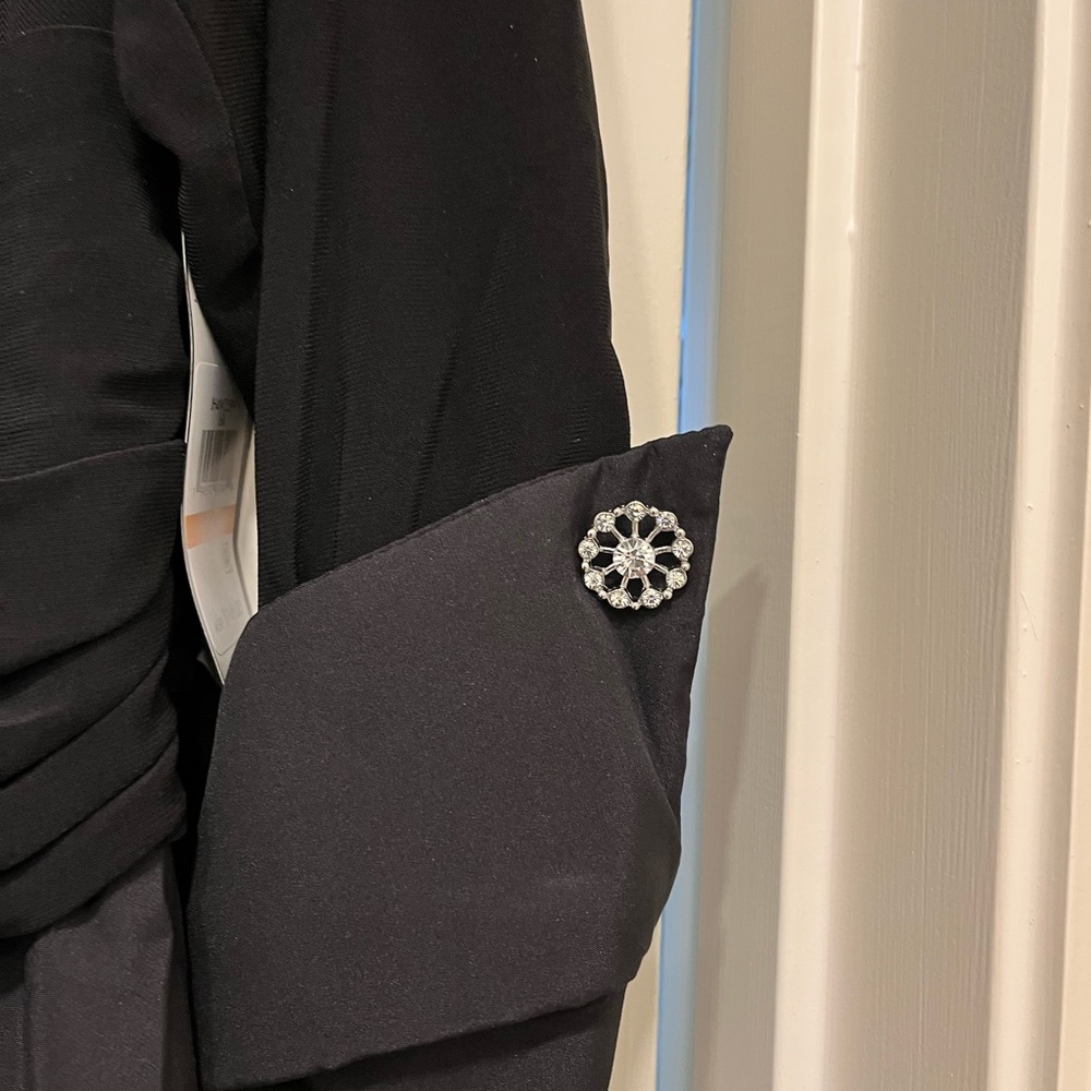 NWT Elegant Black portrait collar COCKTAIL Dress  PERFECT for NYE
